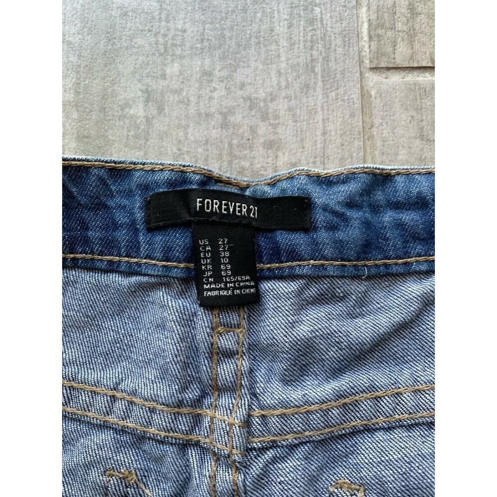 Summer Beach Soft Denim Jean Cut Off Shorts Distressed Medium Light Wash Size 27 - Picture 4 of 8